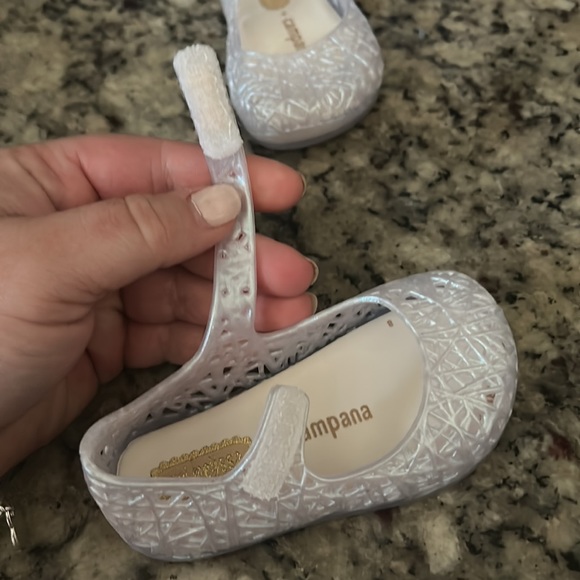 Baby Girls 5 Mini Melissa + Campana Zig Zag VI Clear Campana Mary Jane-adorable! - Picture 6 of 10